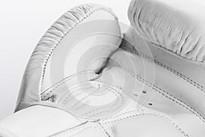 White boxing gloves isolated on the white background