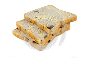 White bread with raisin