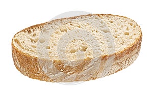 White bread slice isolated on white background