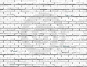 White brick background. Vector