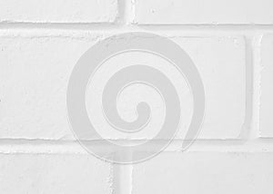 White brick pattern wall - smooth painted concrete surface