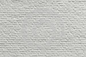 White brick wall as texture or background.