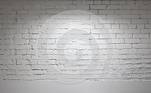 White brick wall background