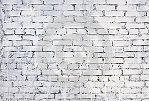 White brick wall background