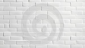 white brick wall background with empty space for design element. generative AI