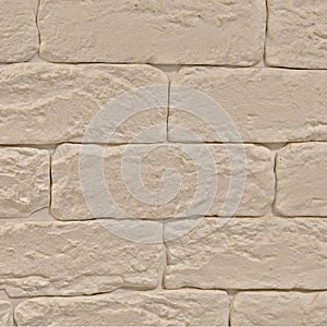 White brick wall background, limestone brickwall texture