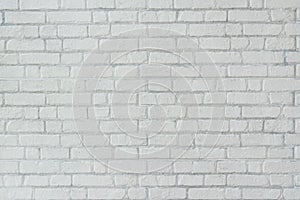 White brick wall background in room