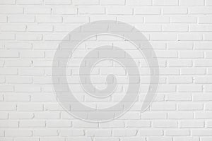 White brick wall for background or texture