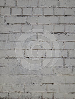 White brick wall background texture