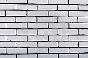 White brick wall. Background and textures photography