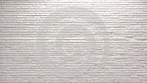 White brick wall background. White brick grunge wall texture. AI generation