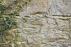 White brick wall background. White Natural brick stone material texture background.