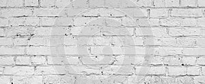 White brick wall. Architectural background