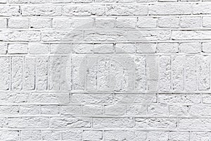White brick wall grunge texture background