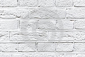 White brick wall grunge texture background