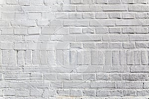 White brick wall grunge texture background