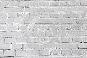 White brick wall grunge texture background