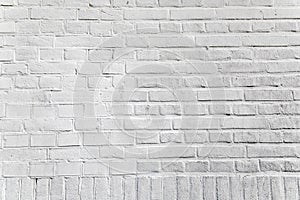 White brick wall grunge texture background