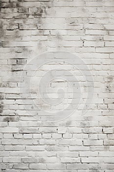 White Brick Wall With Grungy Effect