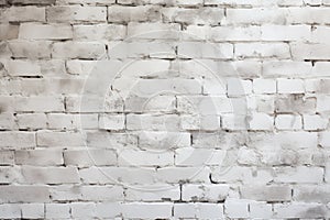 White Brick Wall Without Mortar Joints
