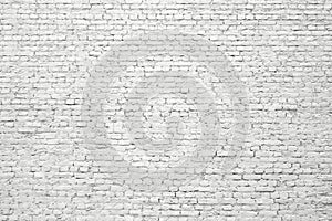 White brick wall, old surface texture of stone blocks