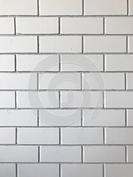 White brick wall pattern background.