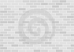 White brick wall seamless pattern. Vector illustration