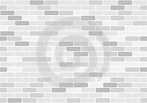 White brick wall seamless pattern. Vector illustration