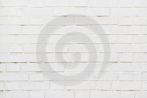 White brick wall texture as background