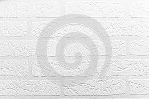 White brick wall texture background.