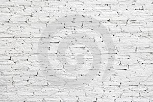 White brick wall texture background