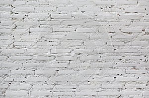 White brick wall texture background