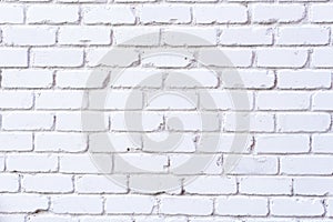 White brick wall texture. Background with copy space for design