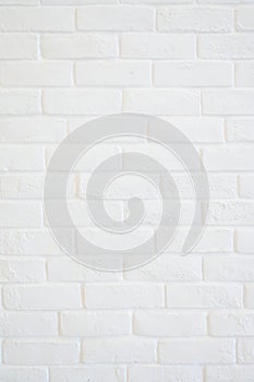 white brick wall texture background, interior design