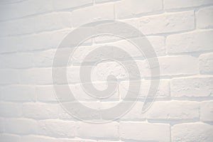 white brick wall texture background, interior design