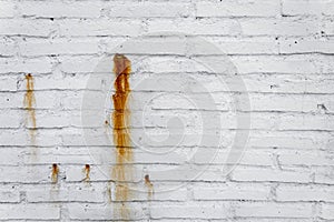 White brick wall texture background and pattern