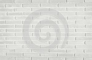 White brick wall texture background. Pattern white slate stone wall