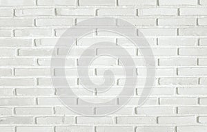White brick wall texture background. Pattern white slate stone wall