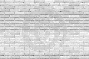 White brick wall texture background for wallpaper, graphic web design, 3D, game. Realistic seamless vector pattern.