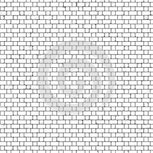 White brick wall texture forming a seamless pattern as a background