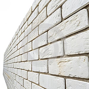 White Brick Wall Texture isolated on white background