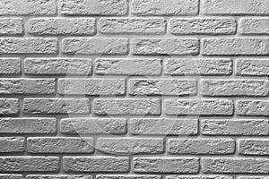 white brick wall texture for pattern background photo