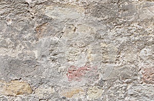 White brick wall, texture of whitened masonry as a background.