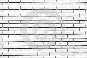 White brick wall texture. Whitewashed brickwork. Grunge light gray background