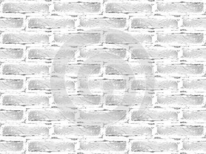 White brick wall Vector illustration background.  Texture pattern for your web site design, app, UI.