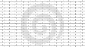 White brick wall. Vector seamless background