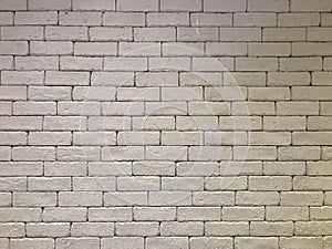 White bricks and concrete texture for pattern abstract background.