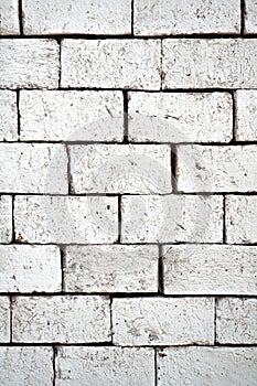 White bricks that may be part of the house`s walls can be used as a background image in product advertising