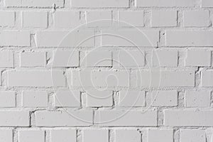 White bricks wall texture background