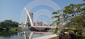 White bridge blue sky Taiwan Tainan